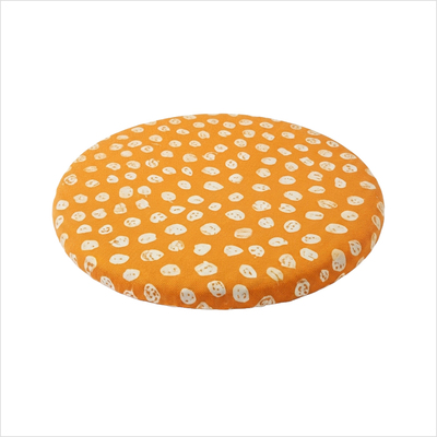 ../frankl24shop/sitzpolster rund orange mit weisse punkte